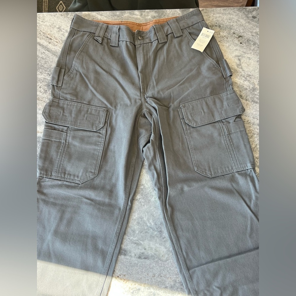 Men's Duluth Fire Hose Gray Work Pants 34x32